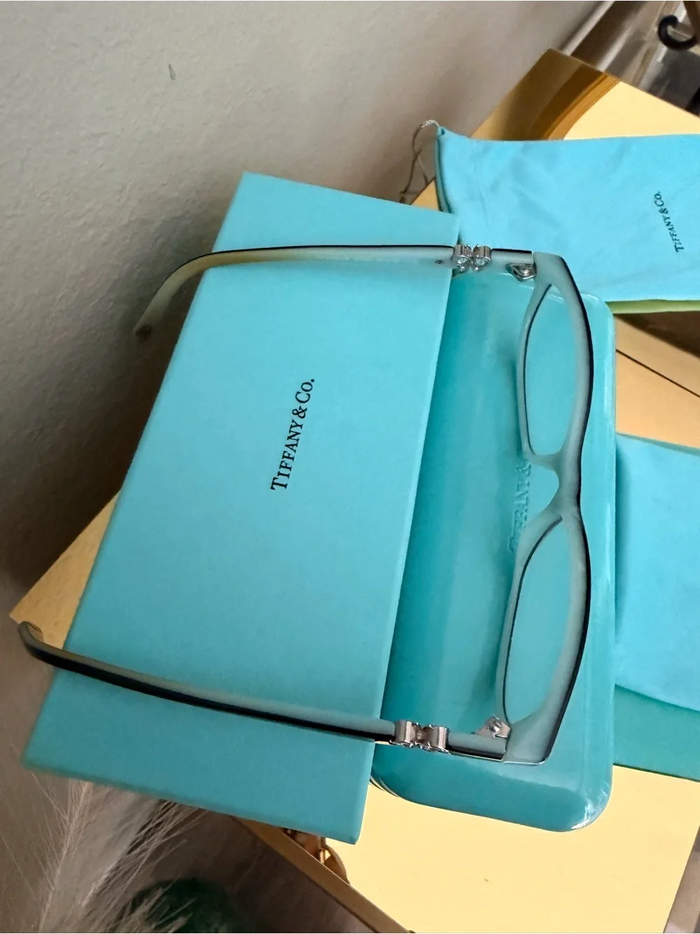 Tiffany & Co TF2051-B 8055 Eyeglass Frames 51-16 135 Blue Butterfly w/ Case